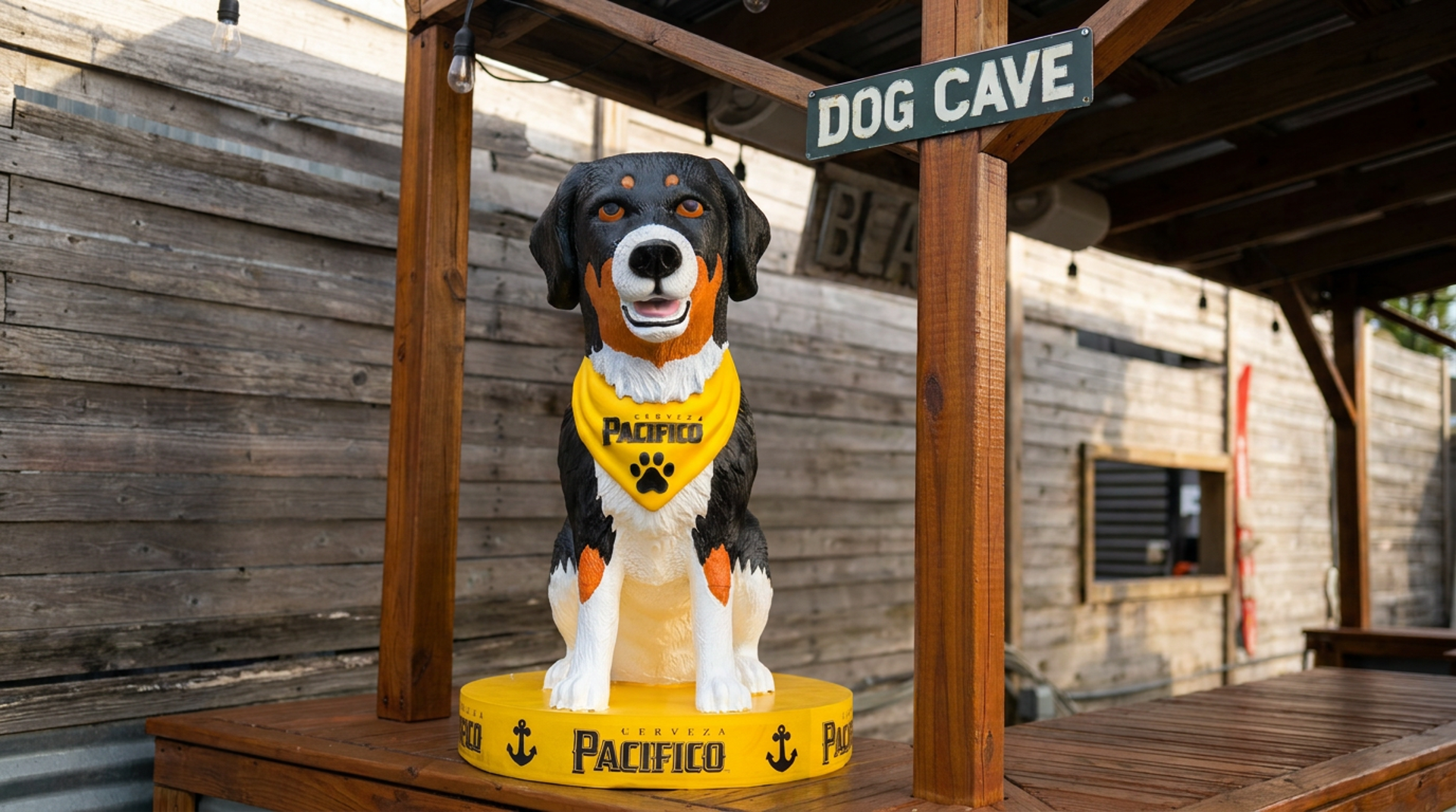 Dogs drink free at the Dog Cave